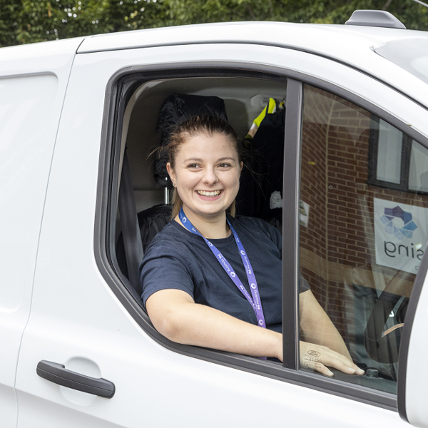 Steph Ward - inside van