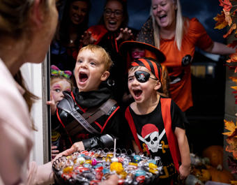 Trick Or Treating Kids STOCK