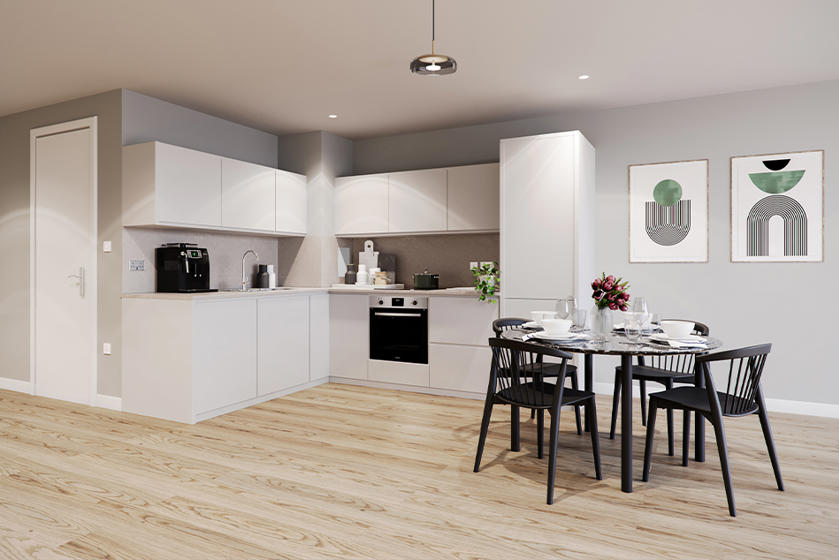 Swandon Gardens Light Kitchen CGI