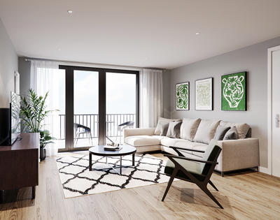 Swandon Gardens Living Area CGI