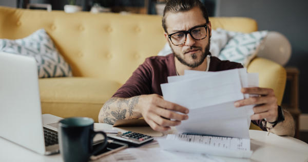 Young man handled household expenses