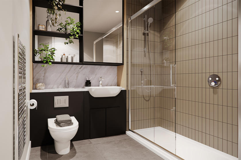 Swandon Gardens Light Bathroom CGI